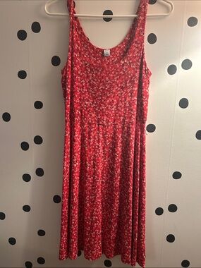 Old Navy Red Floral 🌹 Sleeveless Summer Dress